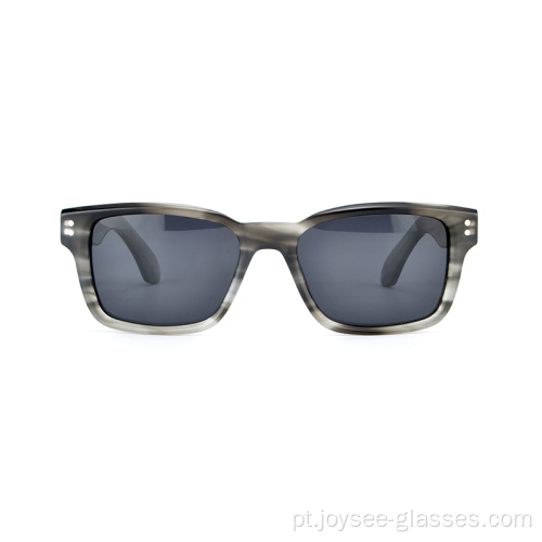 Óculos de sol Black Demi Acetato Black Acetato Black Retângulo de Moda Black